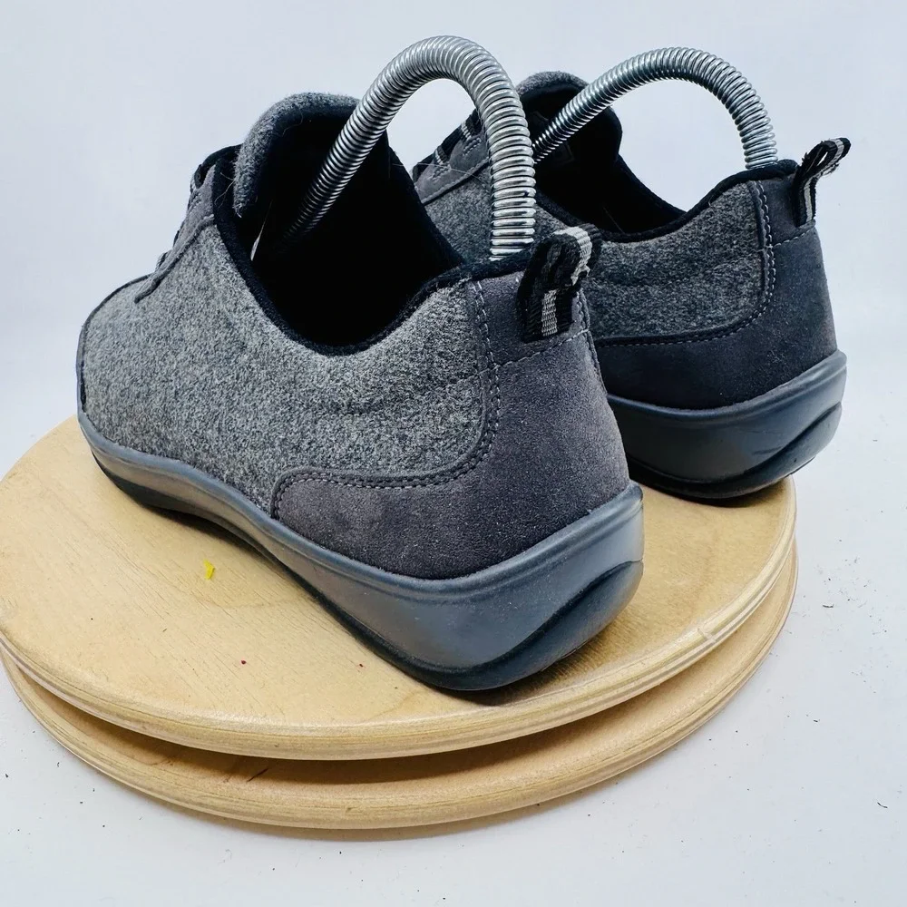 Orthofeet Sierra 711 Comfort Shoes Gray Wool Women's 7.5M Walking Shoes Ortho